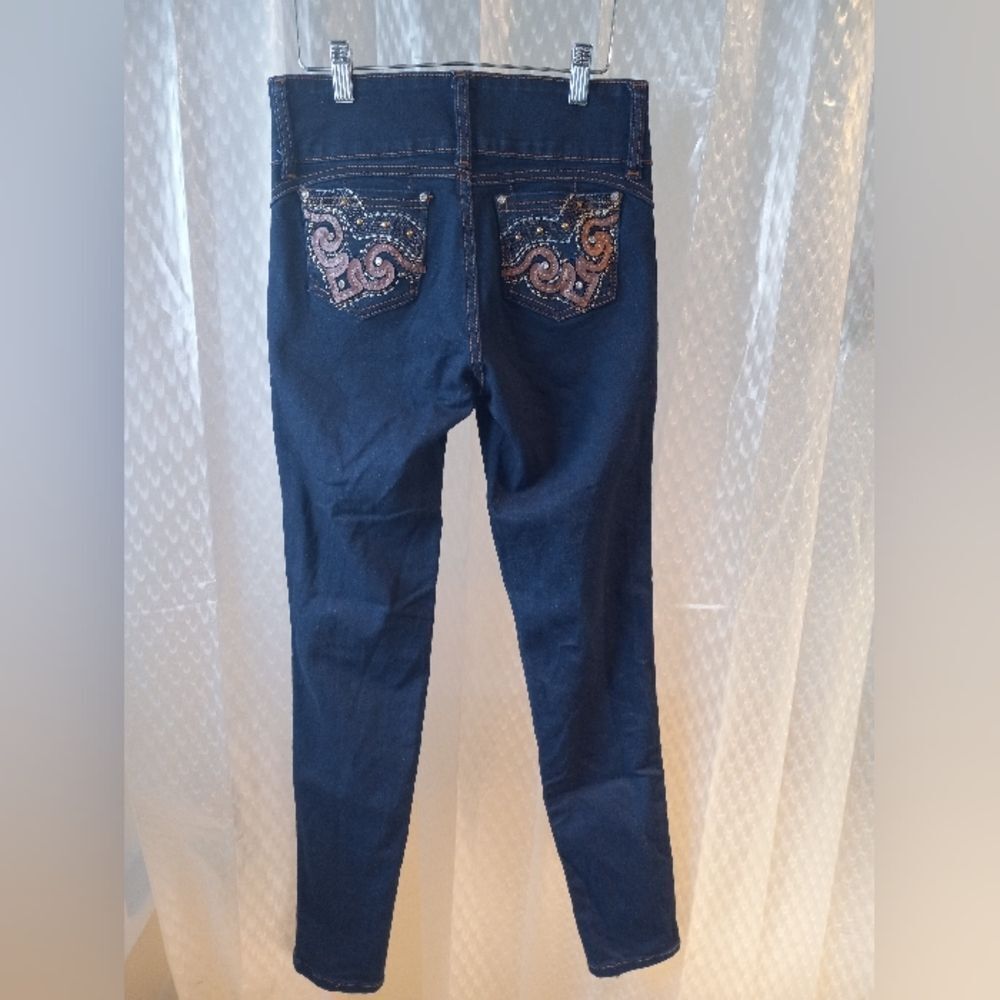 LDA Women's 7 Blue High Rise  Stretch Blue Denim  Skinny Jeans